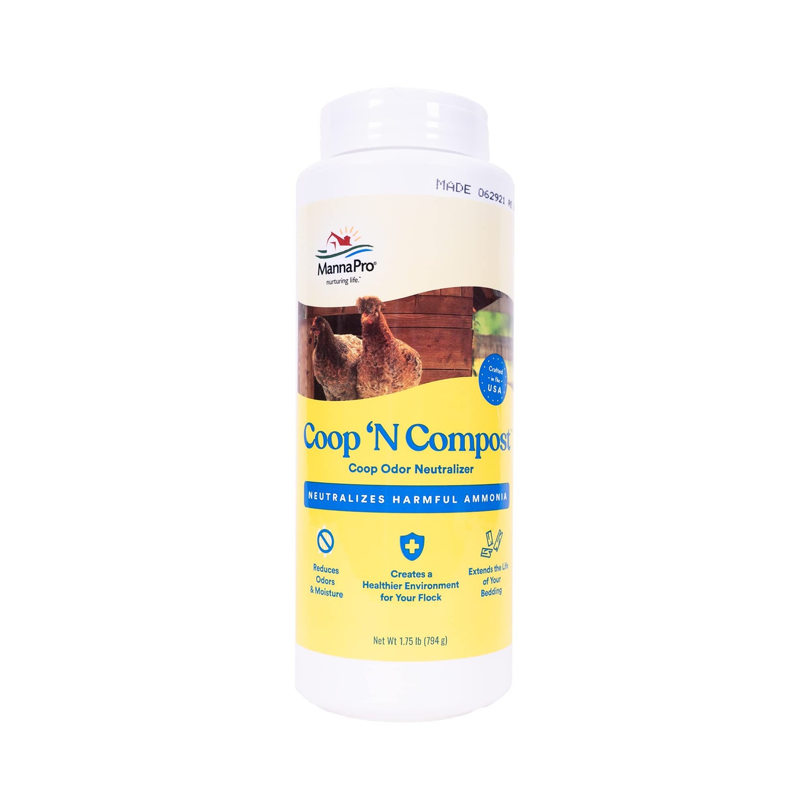 Manna Pro Coop 'N Compost, Chicken Odor 28 Ounce (Pack of 1), beige