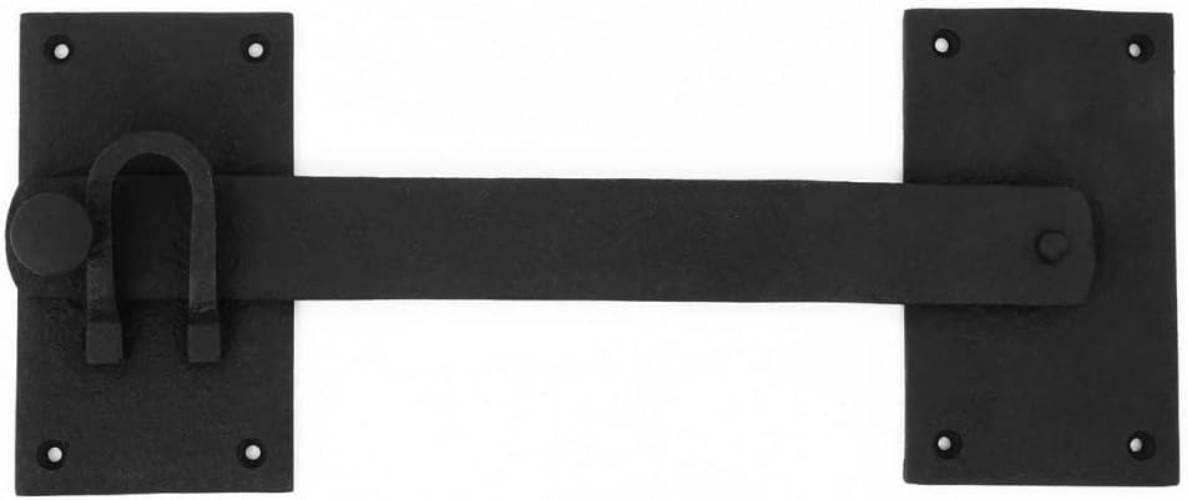 Traditional 12" Wrought Iron Gate Lock - Easy Installation