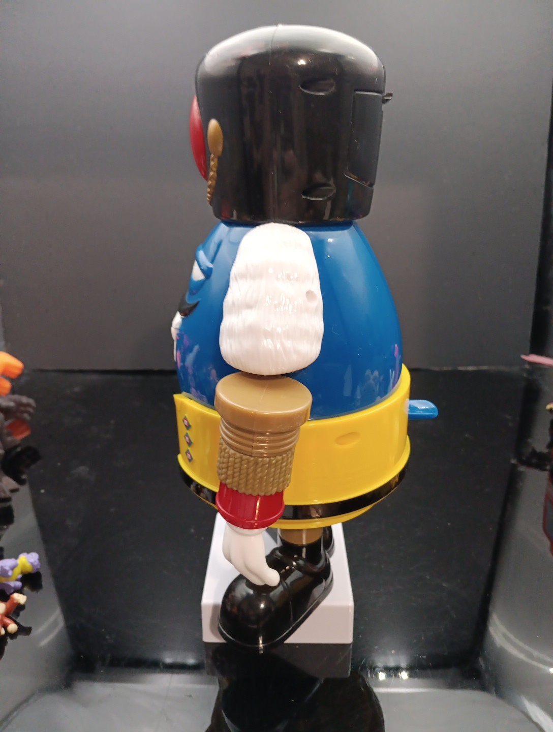 M&M Nutcracker Candy Dispenser Blue 10" Free Shipping! T2315