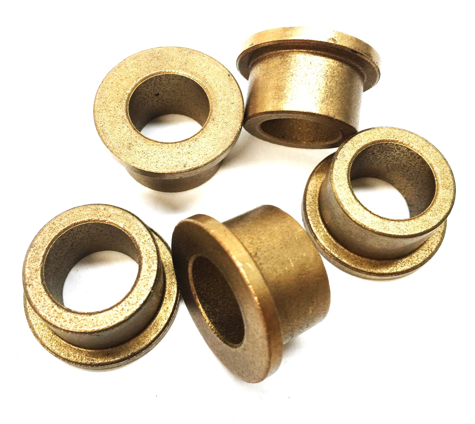 Unbranded 15mm x 22mm O.D x 15mm I.D Bronze Flange(28mm) Bushing [Lot of 5] NOS
