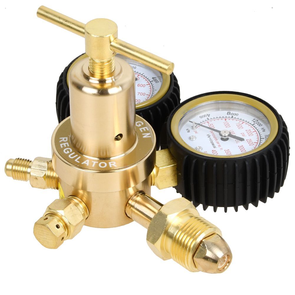 Nitrogen Regulator Pressure Control Valve Double Gauge CGA580 Inlet Thread 1/4"