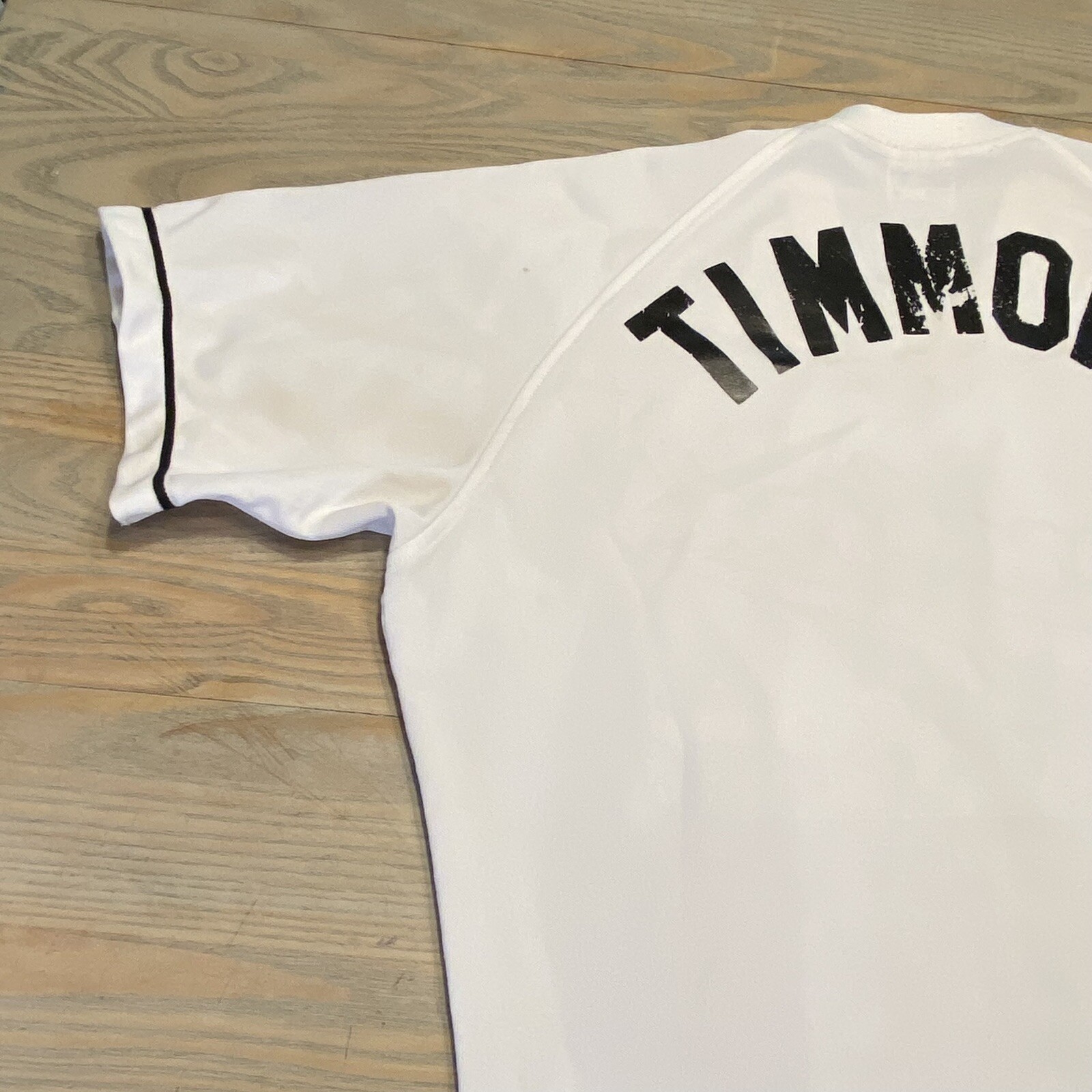 Delmarva Shorebirds White Jersey Mens Size L V-Neck Pullover Timmons Made In USA