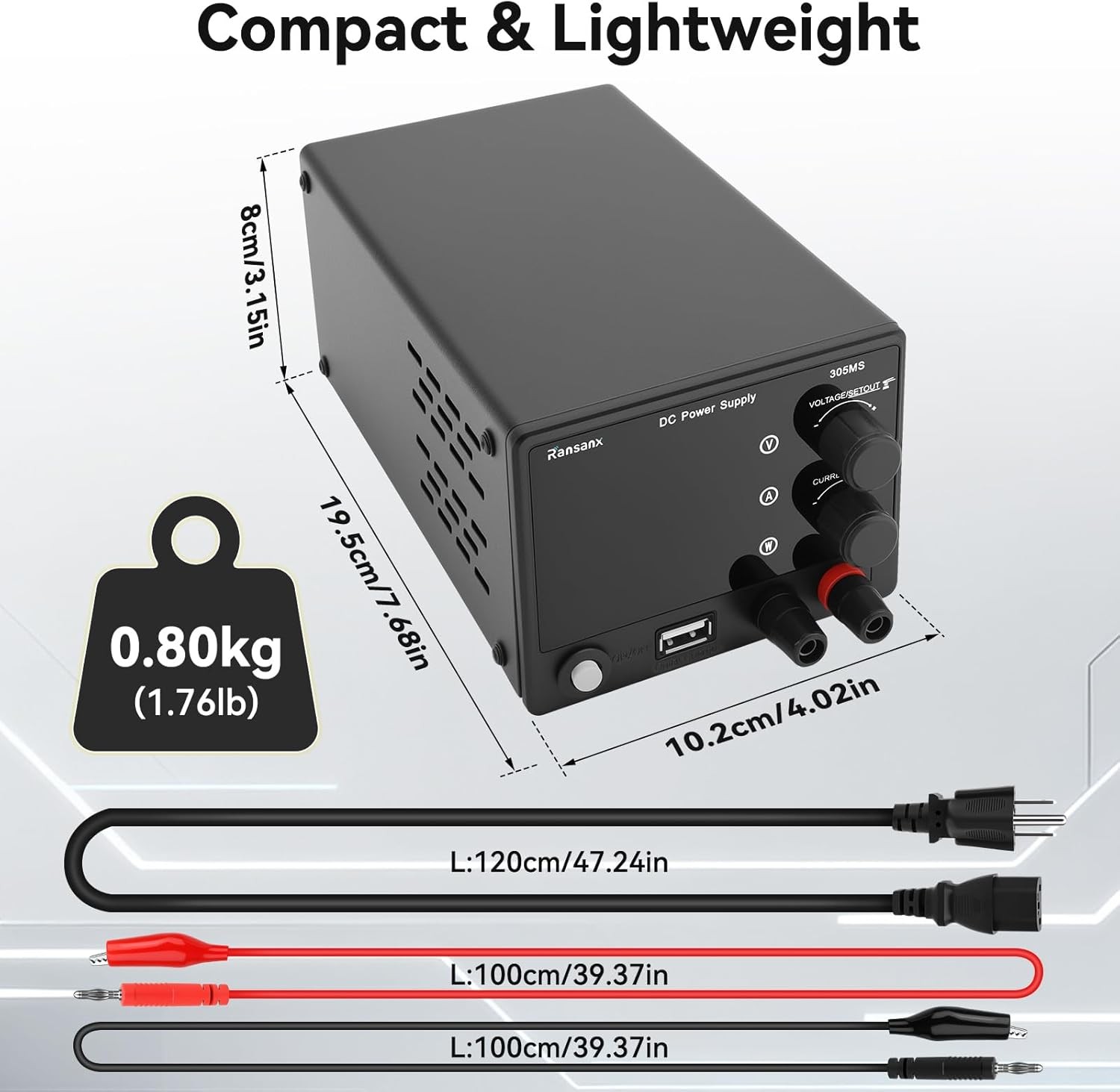 0-30V 5A DC Power Supply Lab Variable Adjustable regulated DC Bench Switching US