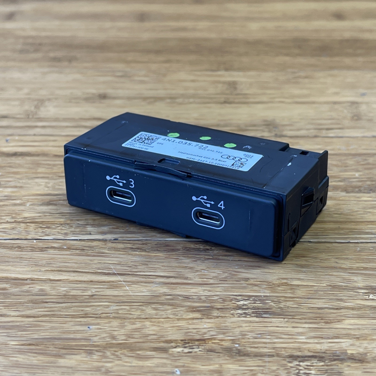 2019-2026 Audi RS7 4K8 Center Console Rear USB Type-C Dual Port Power Outlet OEM