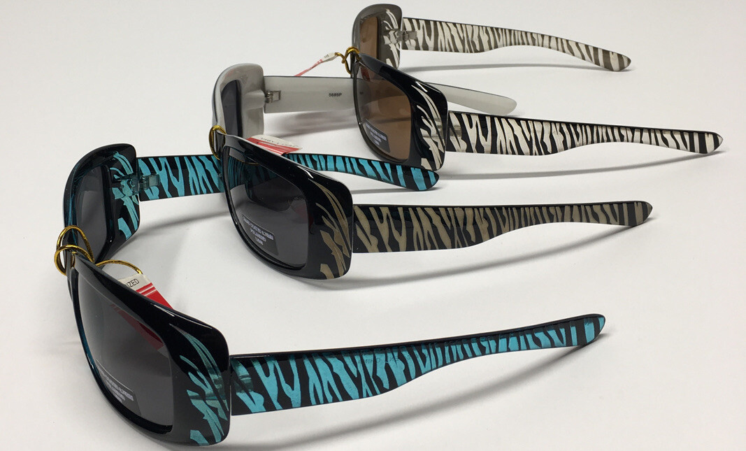 Woman's polarized sunglasses Zebra Print Multiple Color Options available.