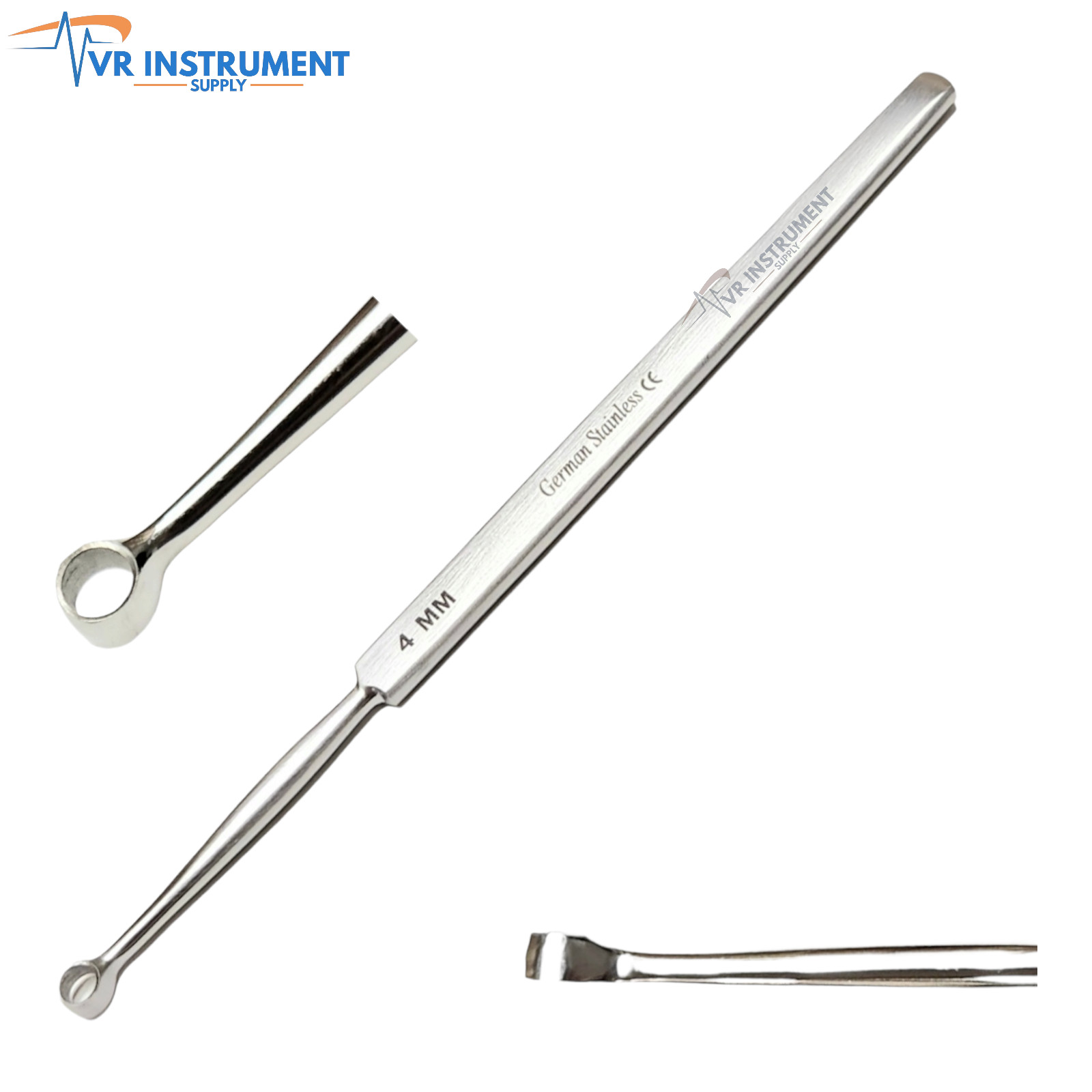 ENT Dermatology Fox Dermal Curettes 4 mm Surgical MedicaI Instruments 5.5"