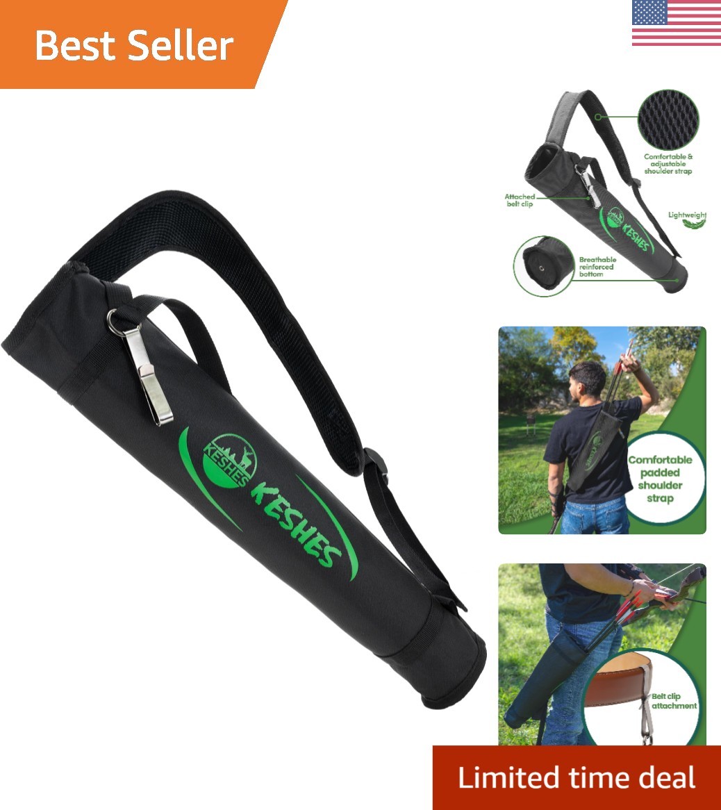 Lightweight Archery Quiver with Belt Clip - Enhances Target Practice Experience