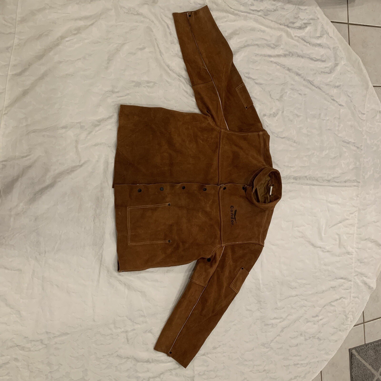 New- Condor 2Ag83 Welding Jacket, Brown, Leather, Xl