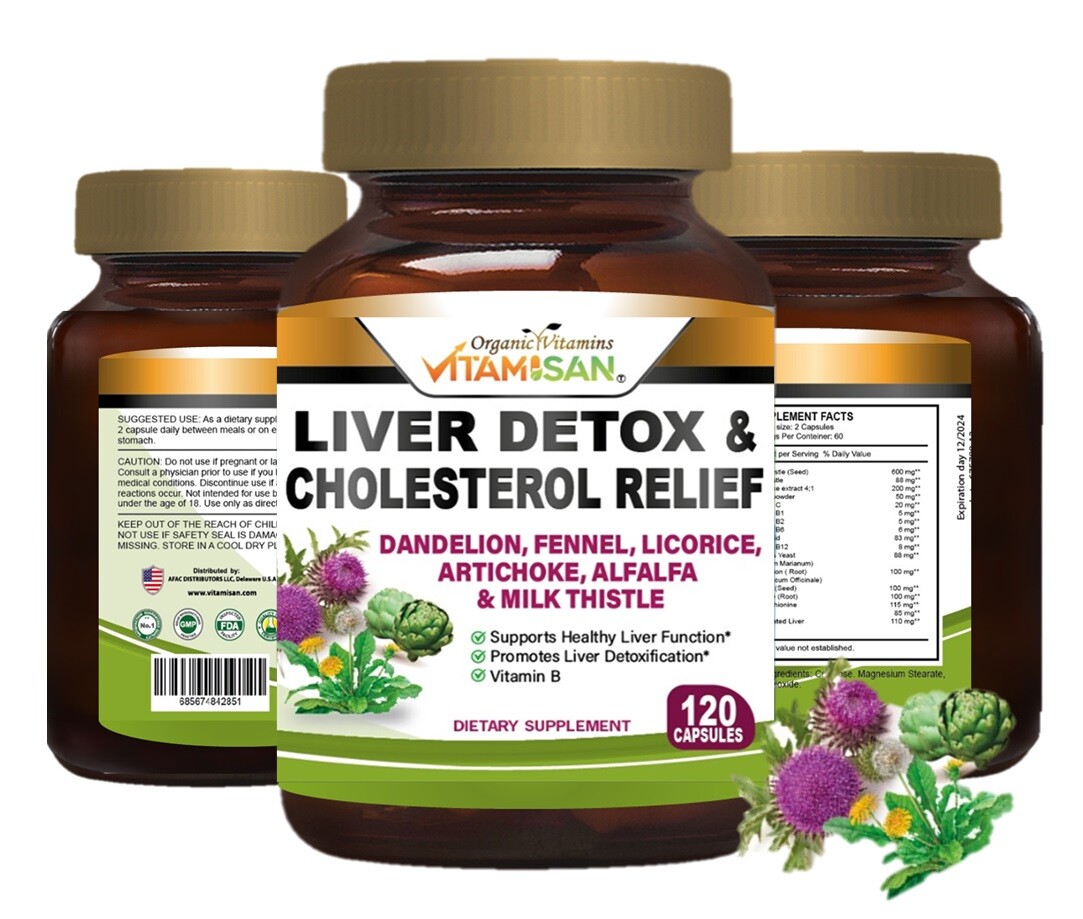 new liver cleanse detox & repair formula liver supplement & thistle 120 CAPSULES