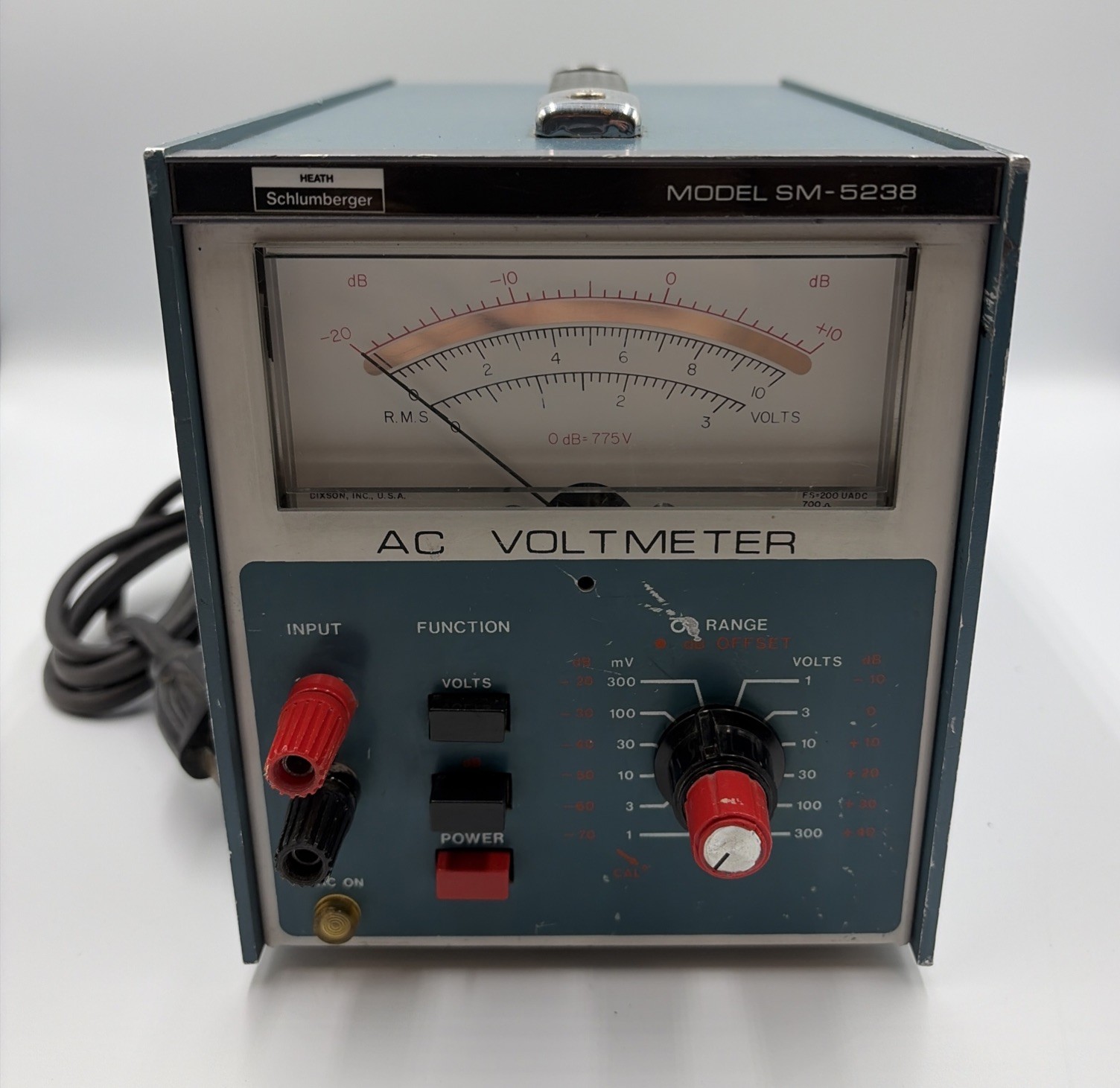 Vintage Heath Schlumberger SM-5238 AC Voltmeter Analog Audio Bench Test Meter .