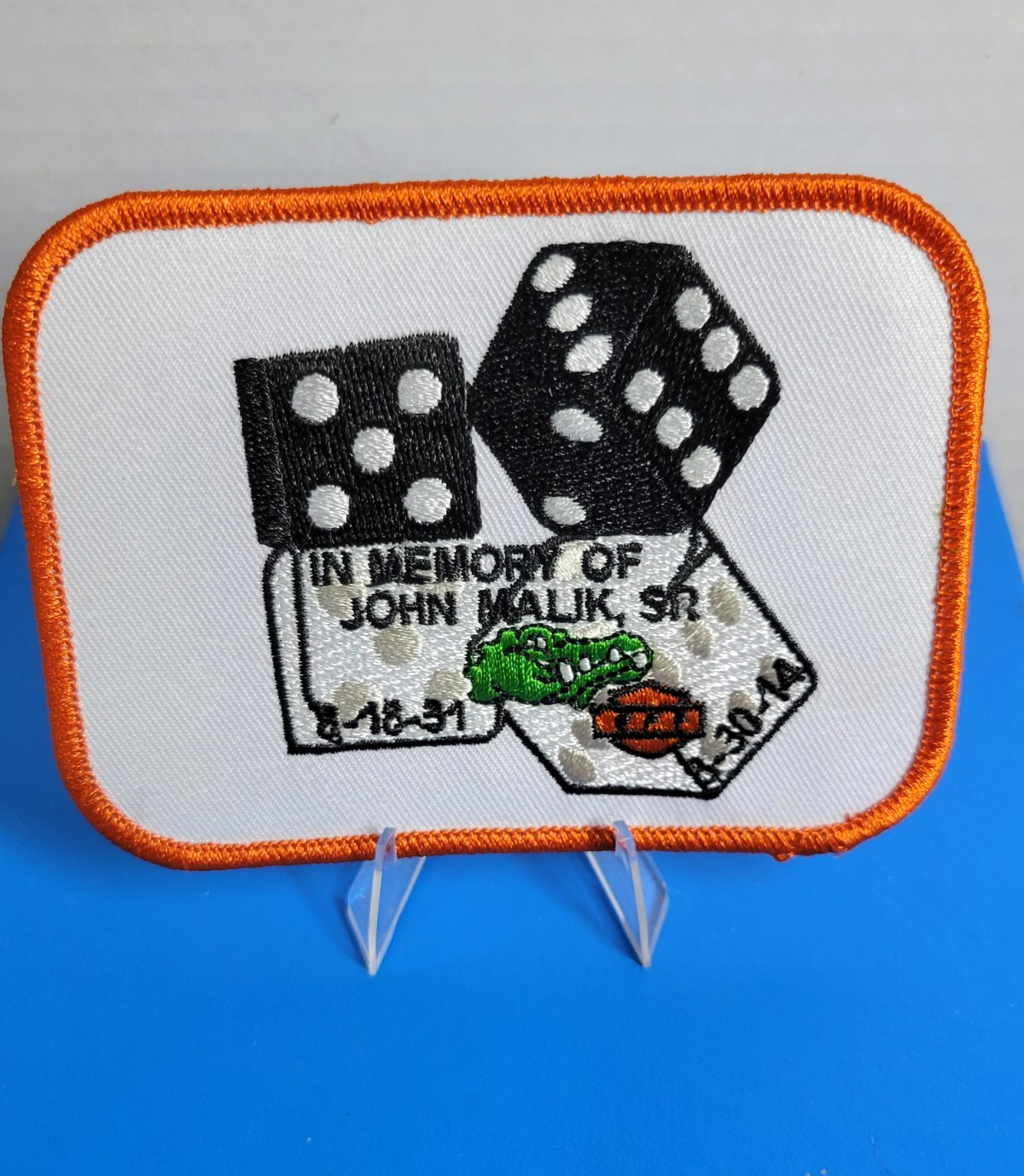 In Memory Of John Malik Sr. 1931-2014 Patch Established Gator Harley Davidson