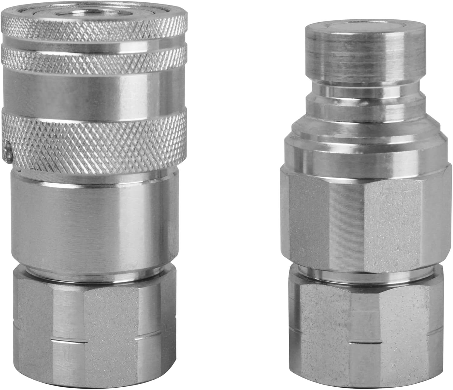 2Sets Flat Face Hydraulic Quick Connect Coupler Set, 1/2" Body x 1/2″ NPT Thread