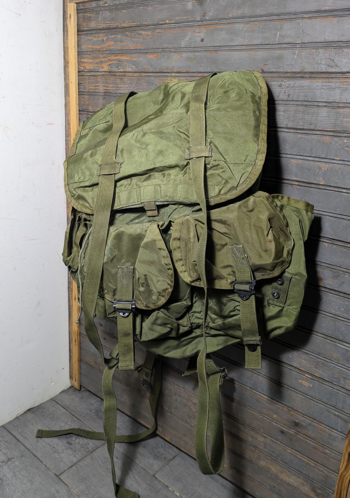 US Army Military Field Pack Combat Nylon Medium Green LC-1 Alice E45