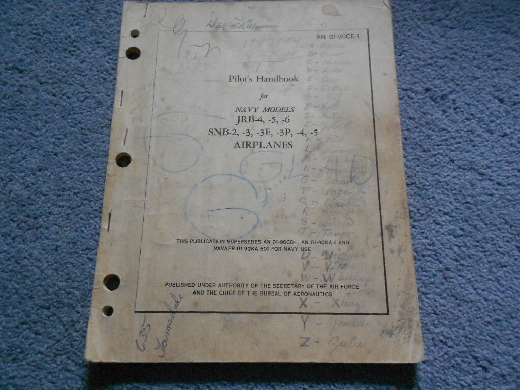 1952 Navy JRB-4 -5 -6 SNB-2 -3 -3E -3P -4 -5 Airplanes Pilots Handbook Original