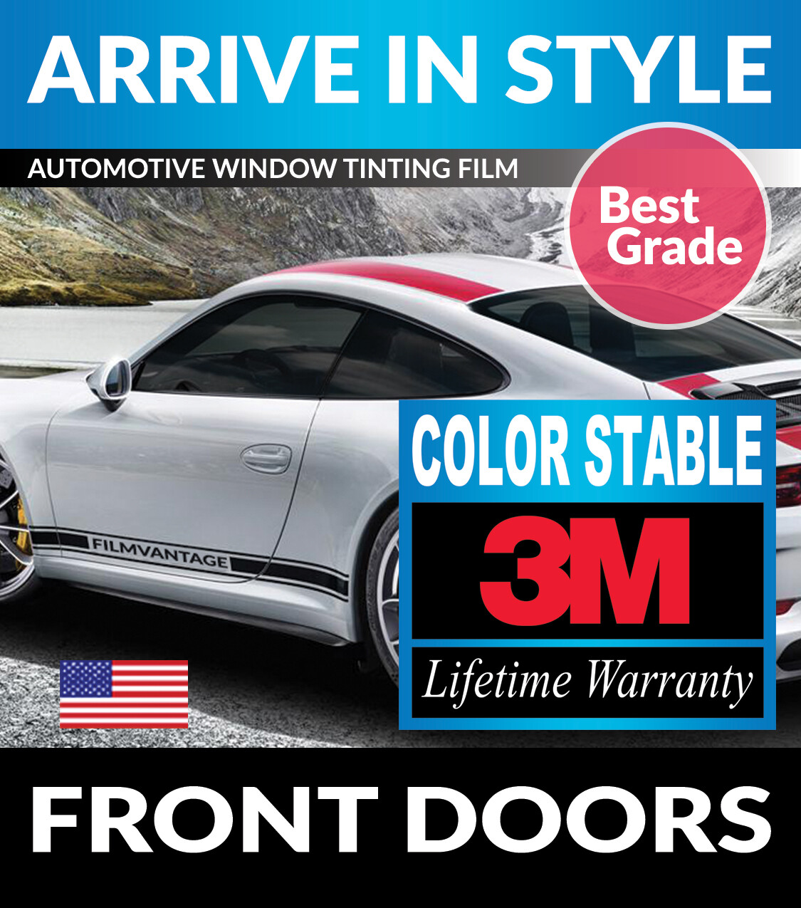 PRECUT FRONT DOORS TINT W/ 3M COLOR STABLE FOR FORD F-450 STD 08-10