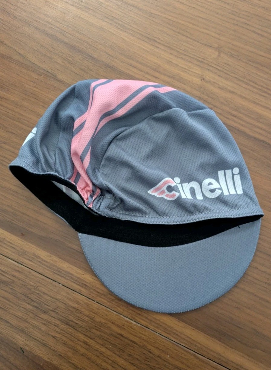 CINELLI Team Cycling Cap Pink Gray Breathable