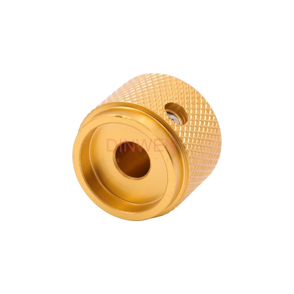 20x15.5mm Solid Full Aluminum Volume Knobs AMP Radio Potentiometer Buttons Gold