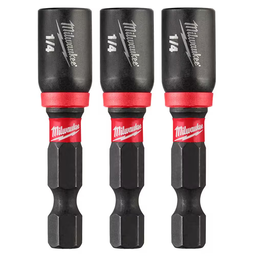 SHOCKWAVE Impact Duty 1/4 In. X 1-7/8 In. Alloy Steel Magnetic Nut Driver Bit (3