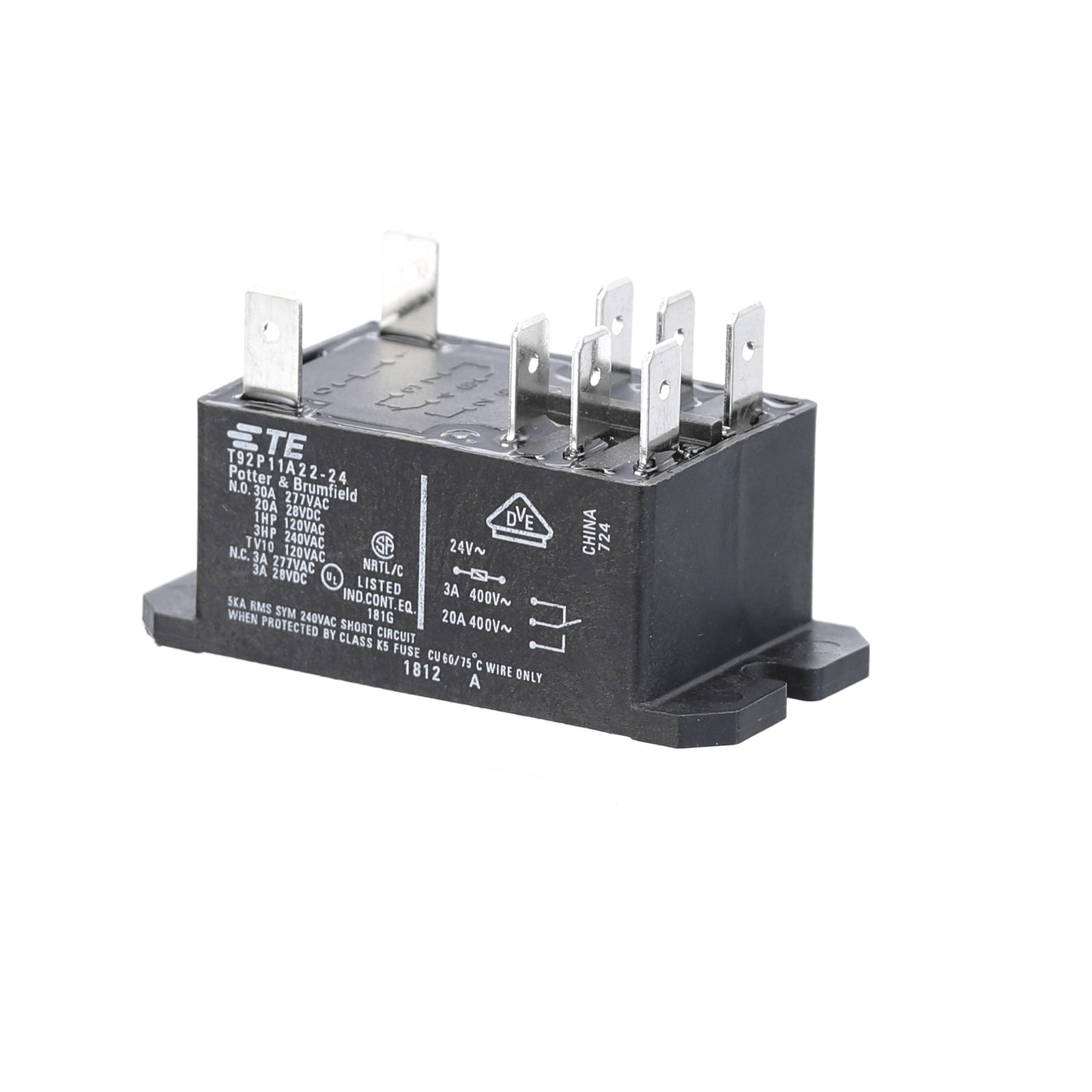 Mavrik Relay, 240V 30A, Dpdt Replaces Delfield 2195532
