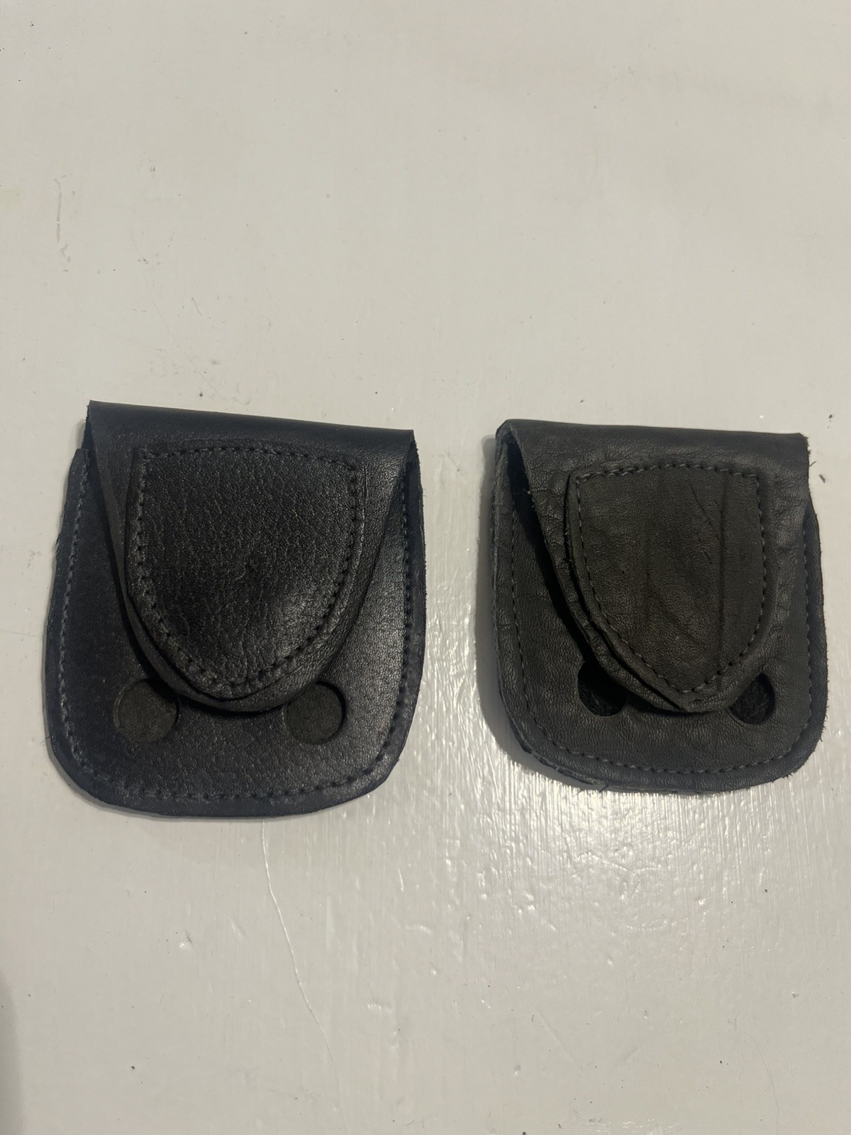 - Leather Pouches Lot Of 2 Belt Hung Suede Crafts Repurpose