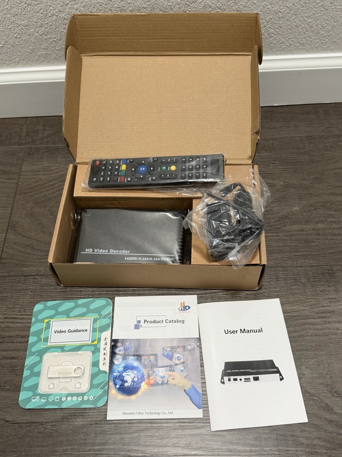 4K HDMI HD Video Decoder H.265 H.264 HEVC IP Streaming Media Player w/remote