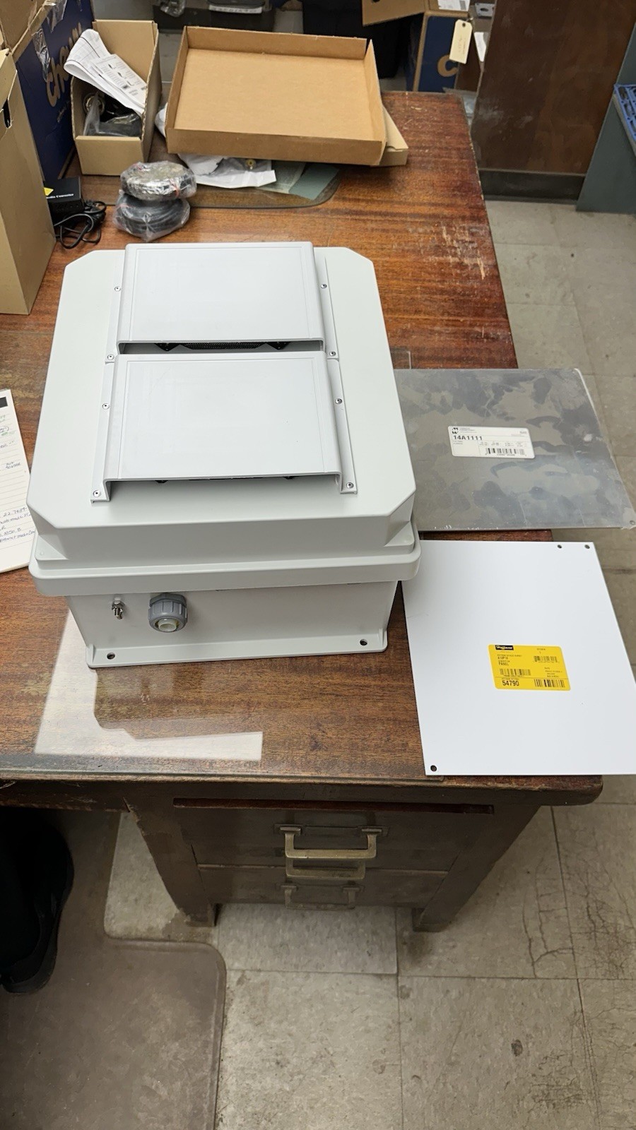Hana Wireless HW-N14-1F Permanent Mount Enclosure With Fan And 120 Vac 14x12x7