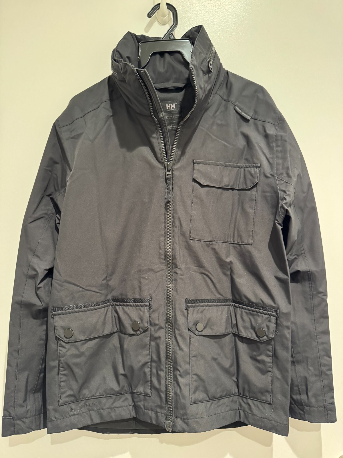 Helly Hansen Highlands Rain Hooded Jacket - Men's - Small (Black)