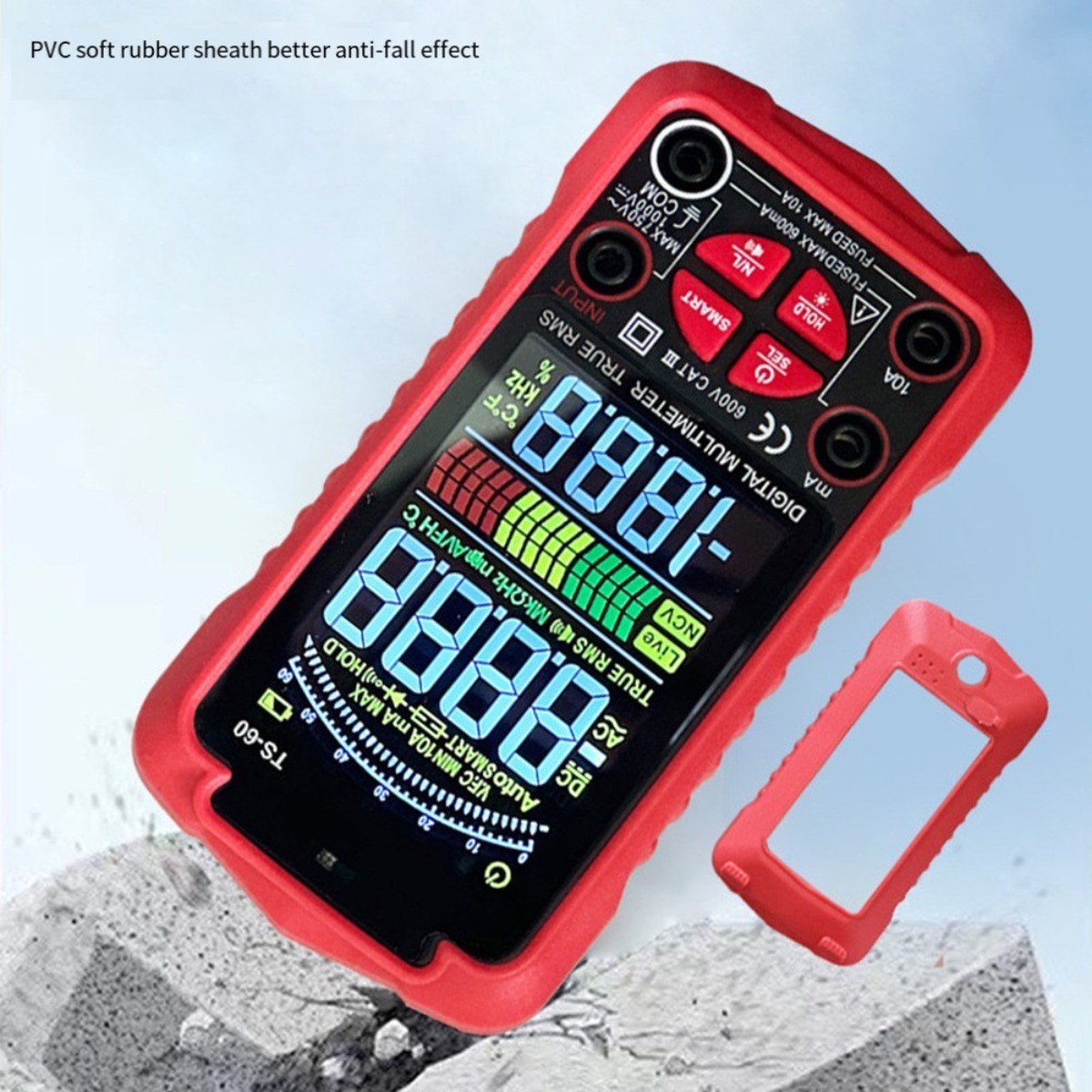 For Smart Digital Multimeter USB Rechargeable TRMS 6000 Counts ACDC Voltmeter