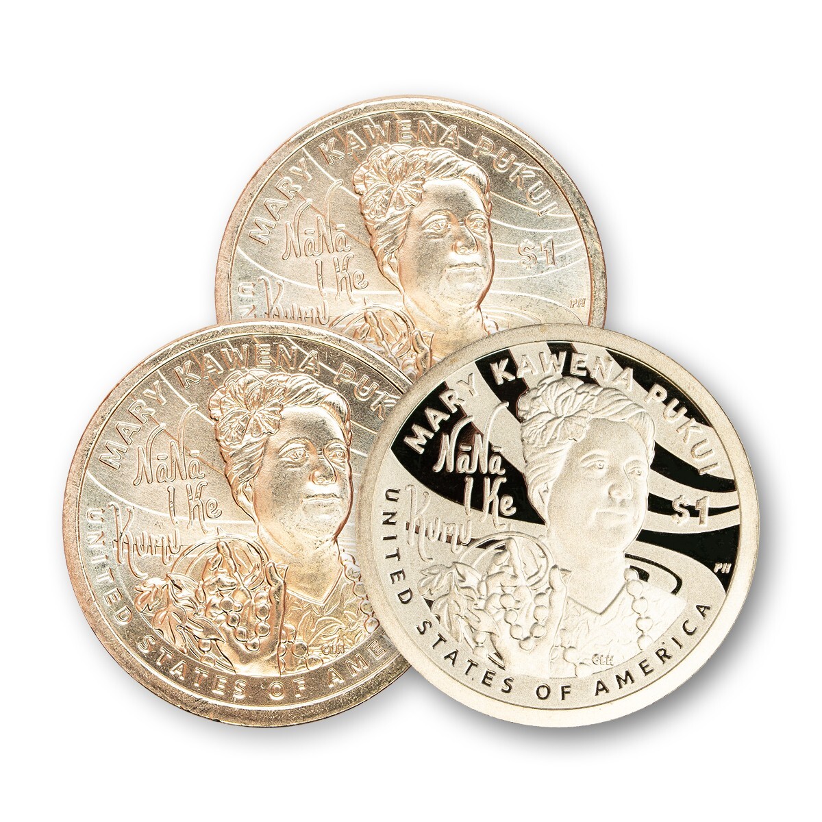 2025 Native American Dollar P D S Set Mary Kawena Pukui 3 Coins