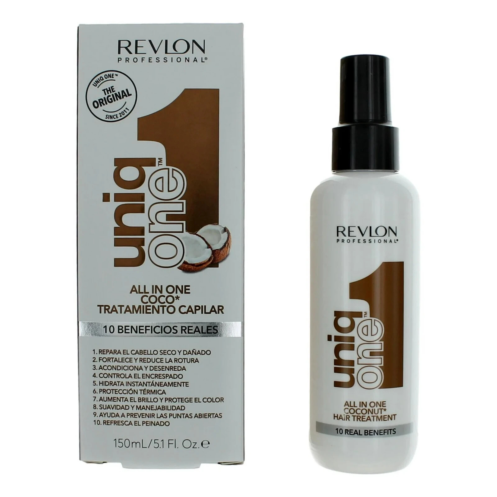 Revlon UNIQONE Coconut Fragrance Hair Treatment, All in One , 5.1 oz.