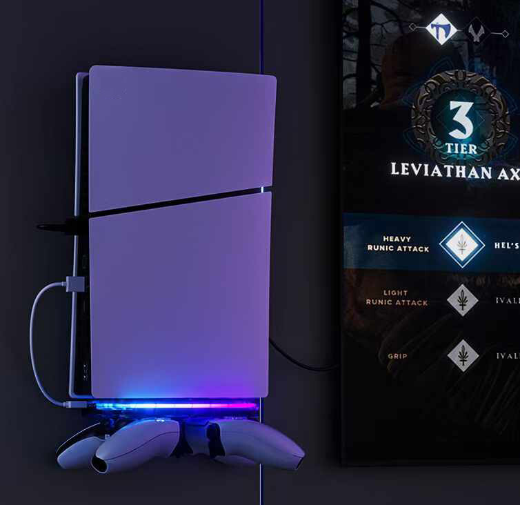 Host Wall Hanging Bracket For Sony PS5/PS5 Slim/PS5 Pro Console Handle Storage
