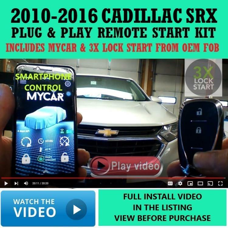3X LOCK PLUG & PLAY REMOTE START LINKRLT3 APP CADILLAC SRX 2010-2016