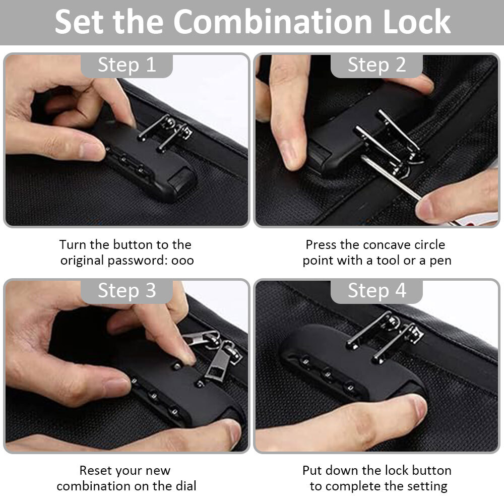 Fireproof Document Bag Waterproof Safe Storage Pouch with Zipper&Lock Organizer