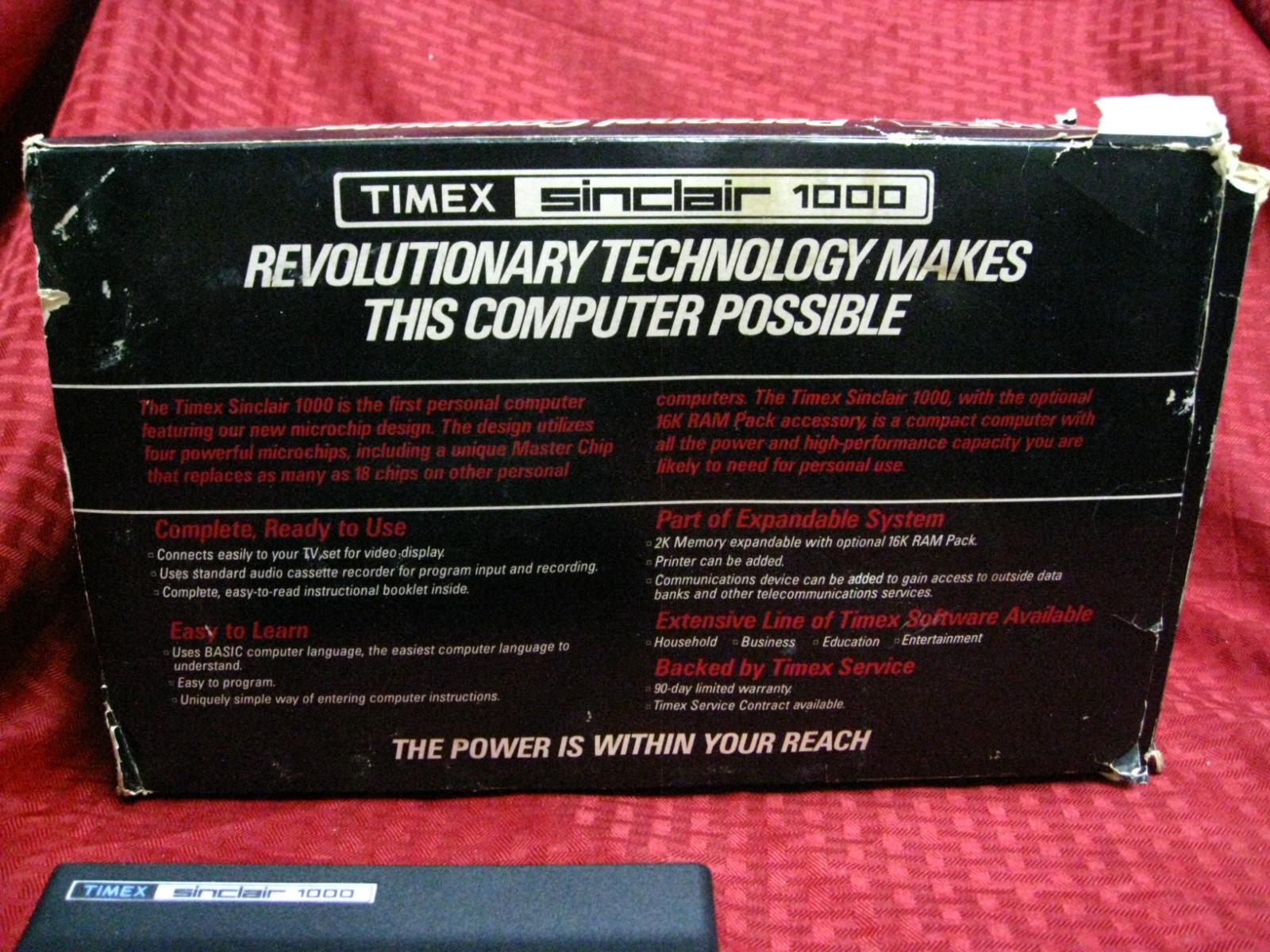 Vintage Timex Personal Computer Sinclair 1000 + Box +manual