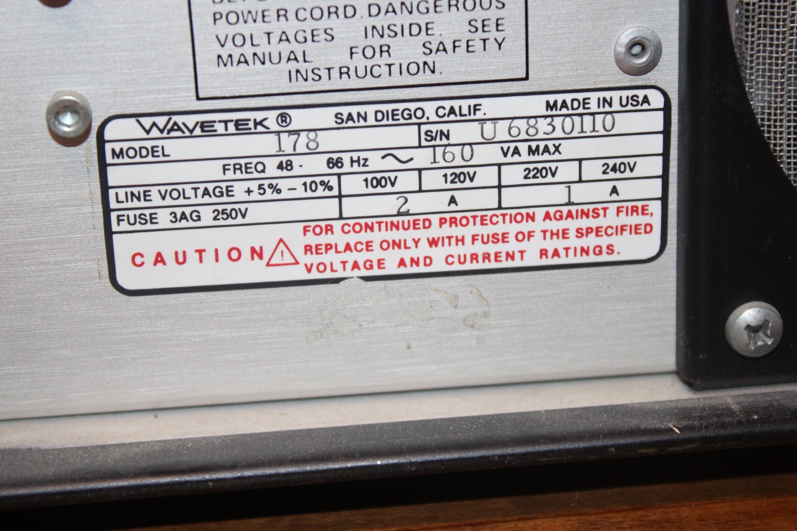Wavetek 178 Programmable Waveform Synthesizer (NO KNOWN FAULTS)