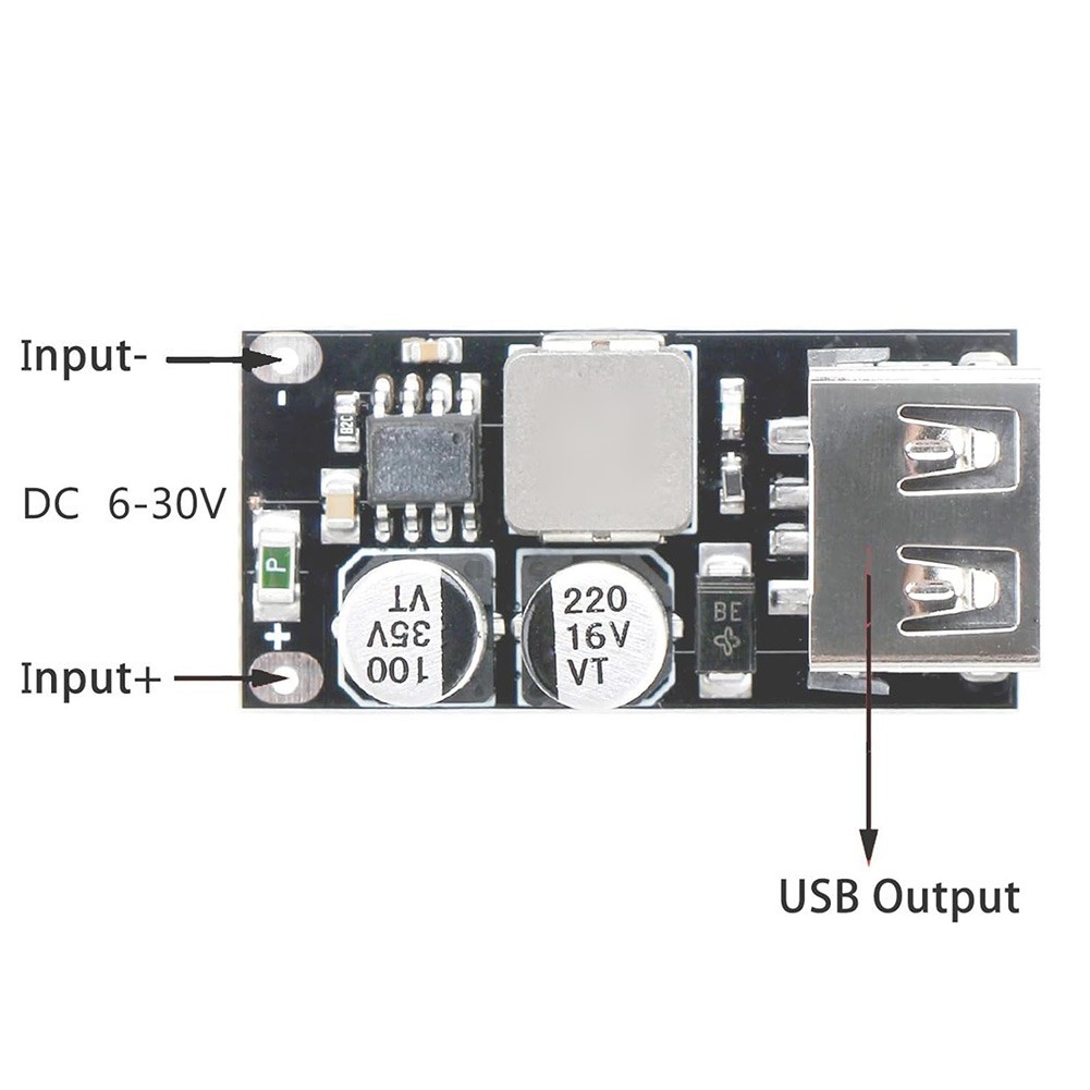 USB DC-DC Step Down for 6V 12V 24V 32V to 5V 12V Charging