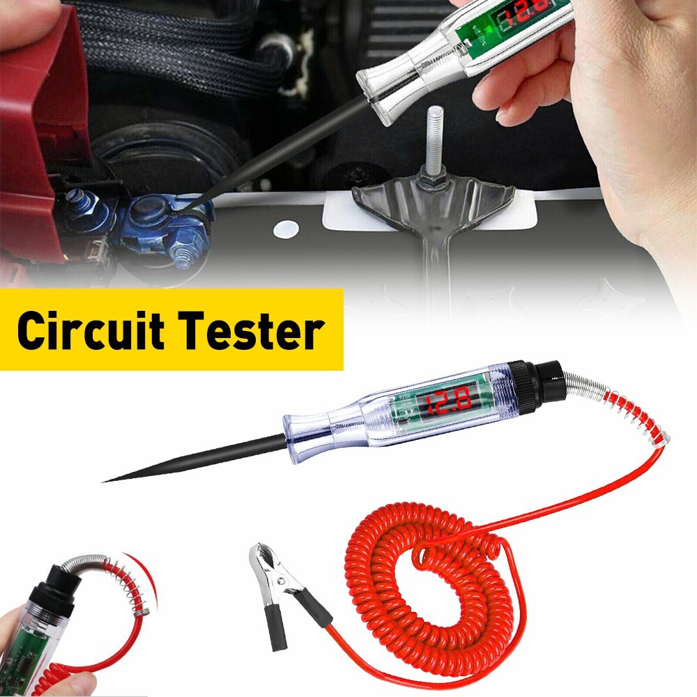 Car Circuit Tester Pen Auto Fuse Test Probe Light Tool For 6V 12V 24VDC Voltage