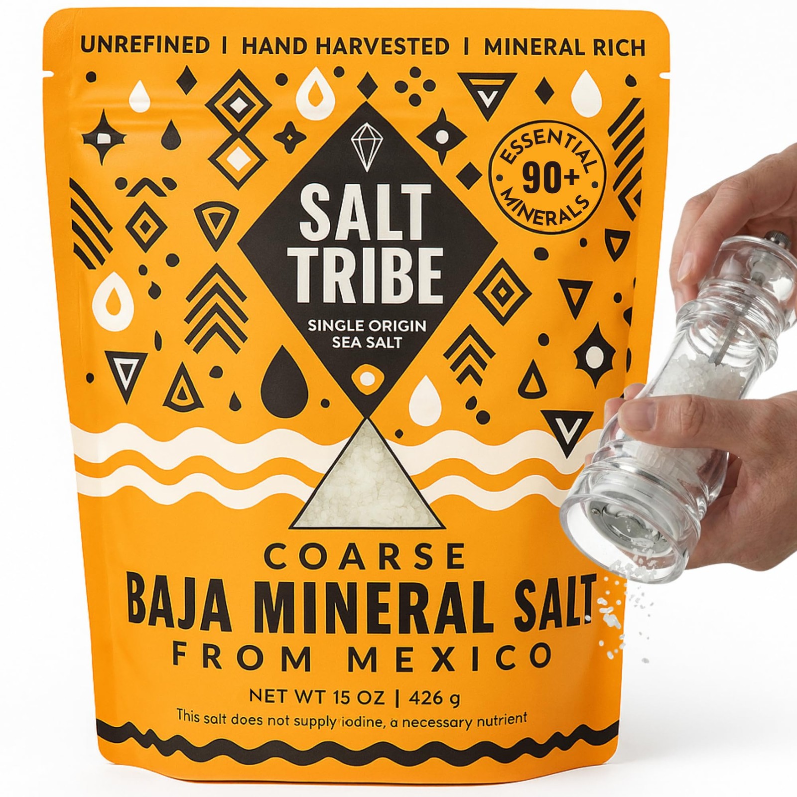 Baja Mineral Sea Salt for Grinder Refill | Coarse | 90+ 15 Ounce (Pack of 1)