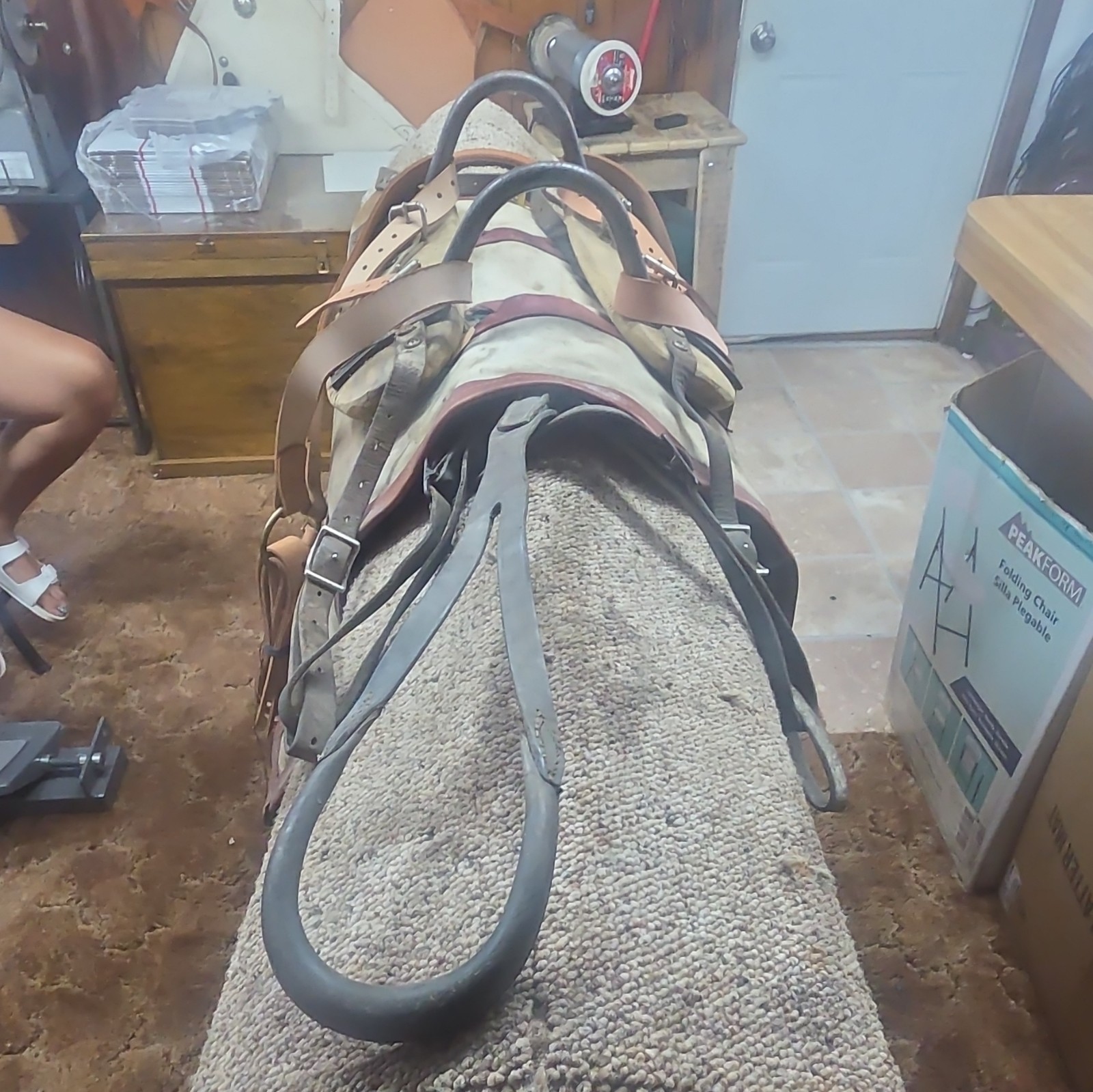 Pack Saddle Rigging w/ Canvas Pack Pad . Mule Pack saddle.