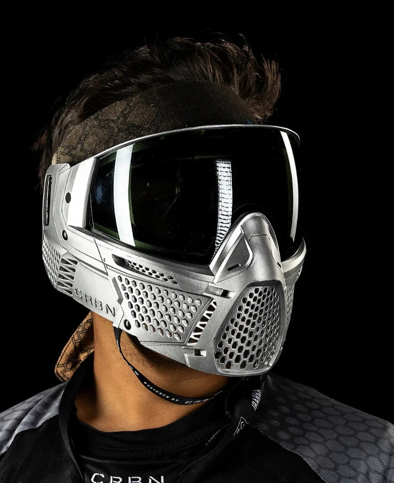 NEW CRBN ZERO PRO GRX Paintball - Airsoft Goggle - Less Coverage - ELMT SILVER
