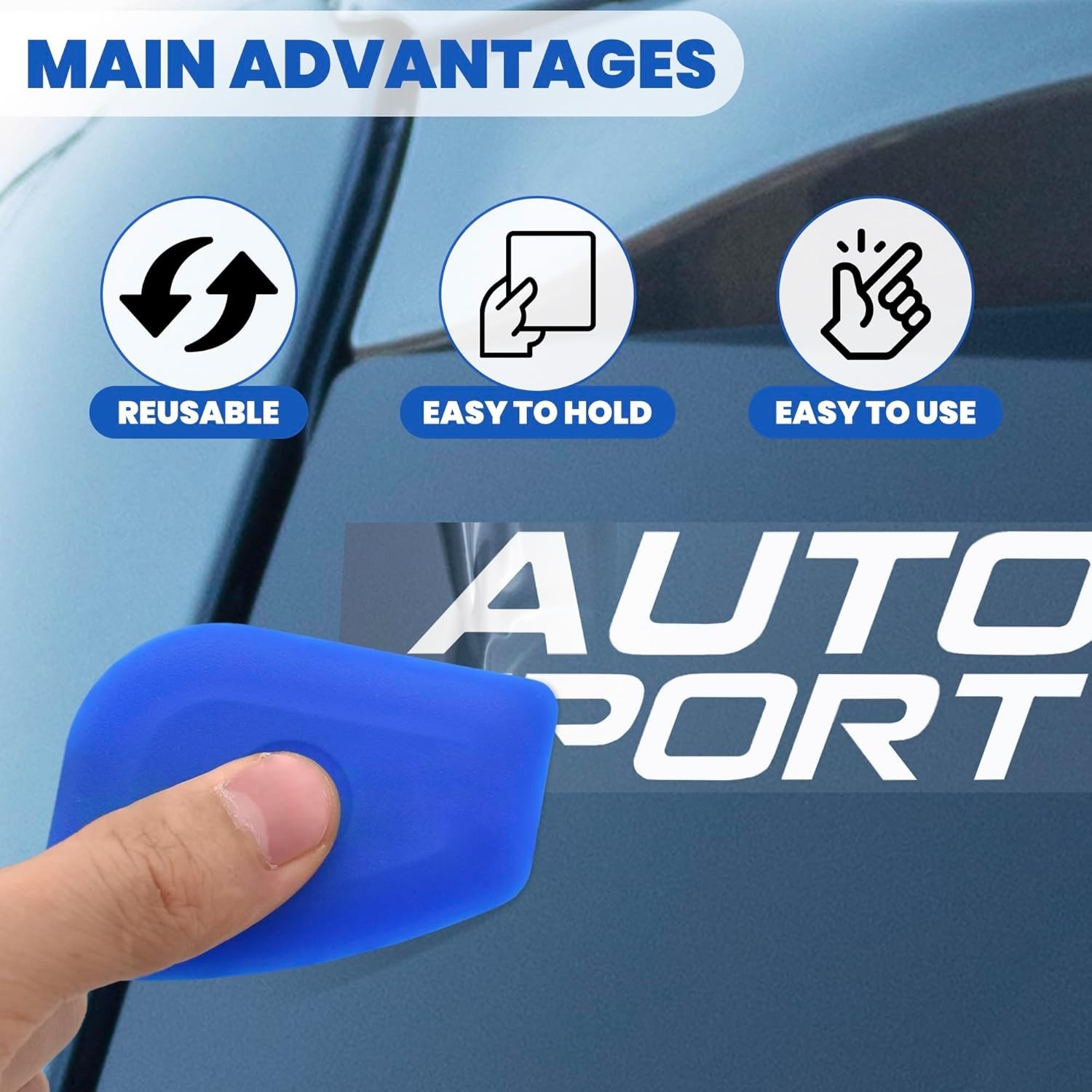 4-Pack Durable Sticker Removal Tool Set - Non-Residual Car Decal Remover