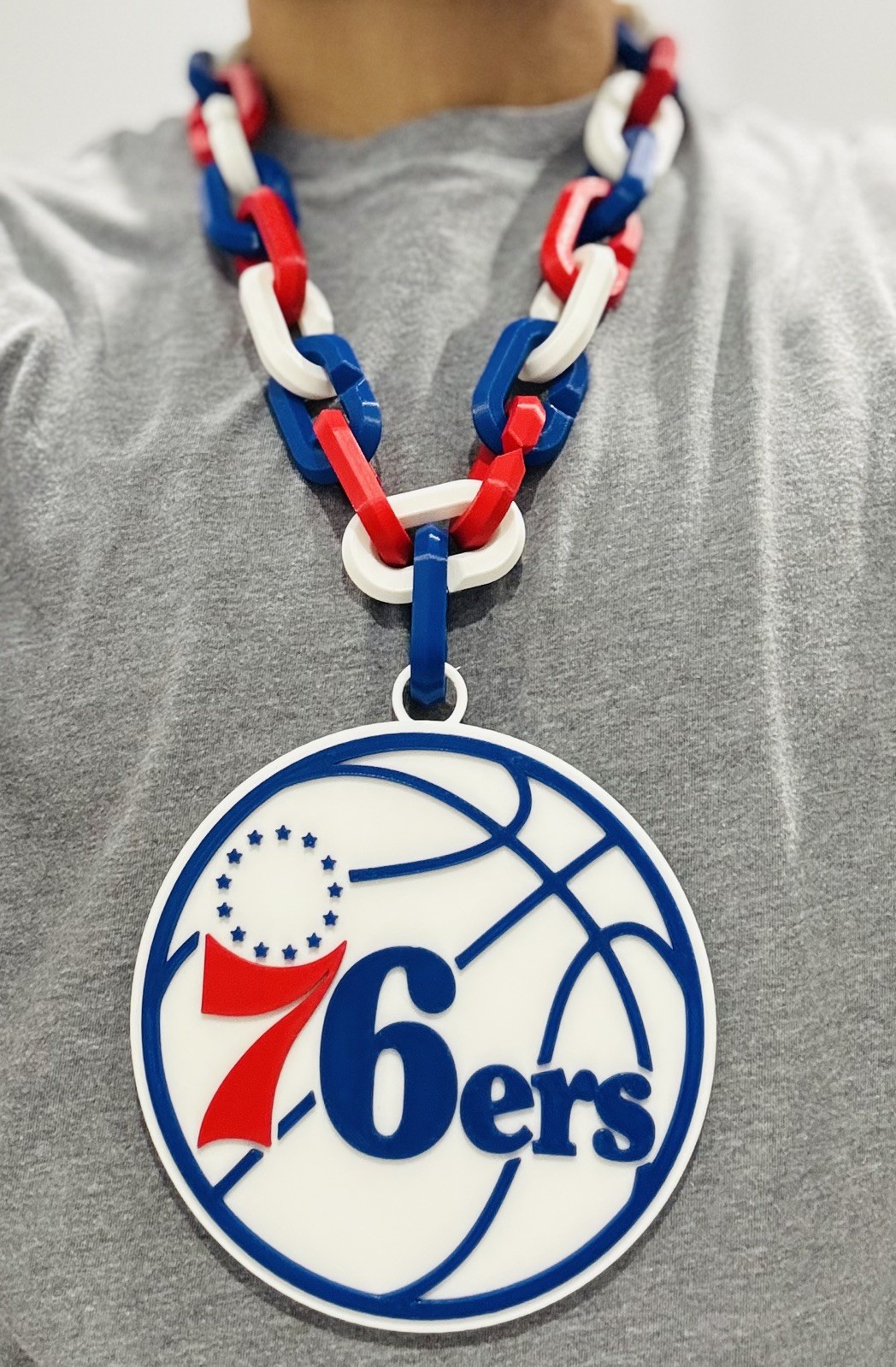 🔥Philadelphia 76ers Oversized Necklace, Fan chain! (FAST FREE SHIPPING)