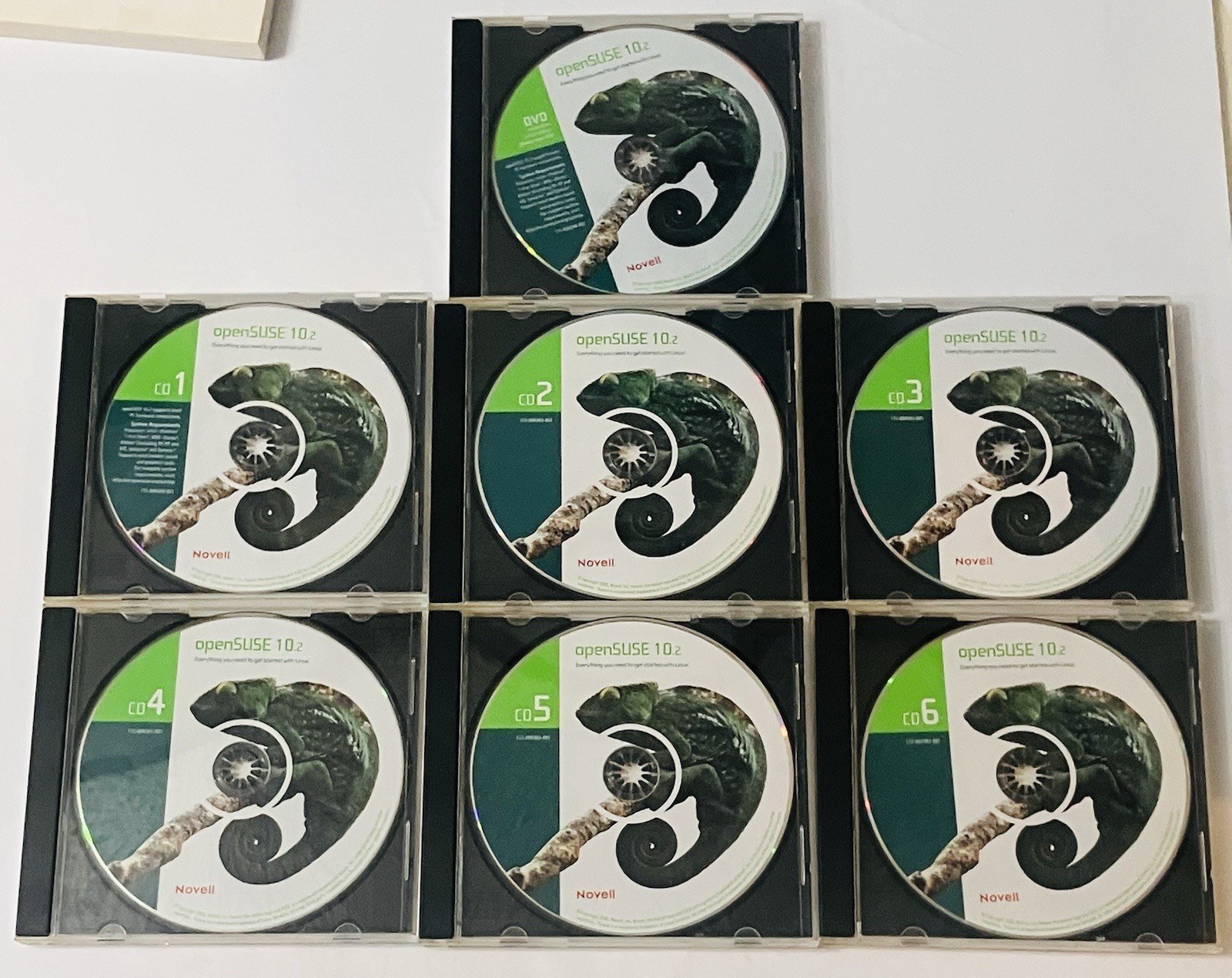 openSUSE 10.2 Linux Install Set 7 Disc DVD CD 32 64 Bit