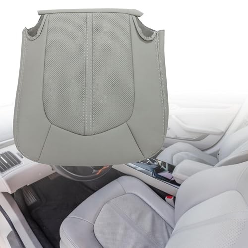 Front Driver Side Bottom Leather Perforated Seat Cover Compatible with Gray