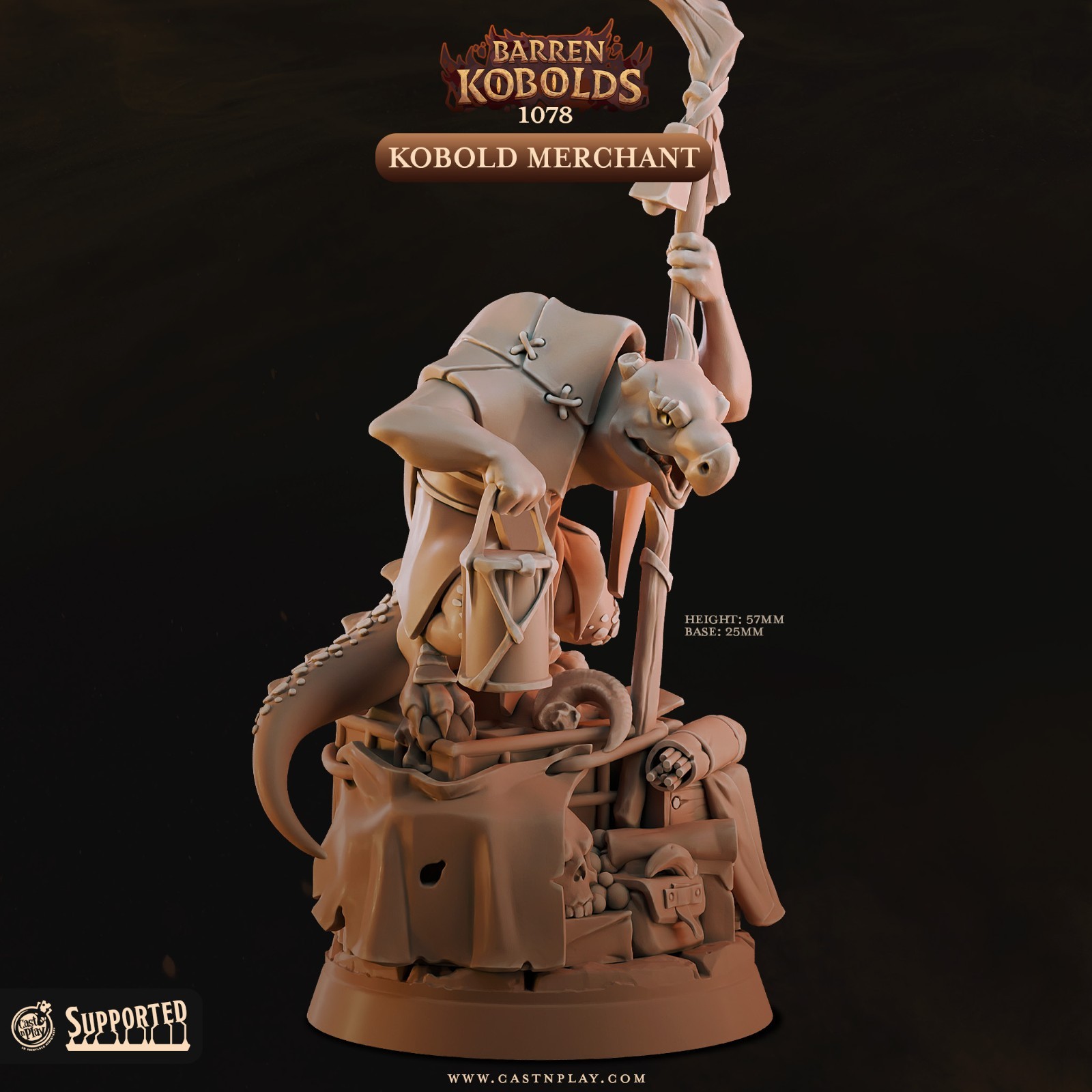 Kobold Merchant | Dungeons and Dragons D&D 28-32mm Tabletop Miniatures