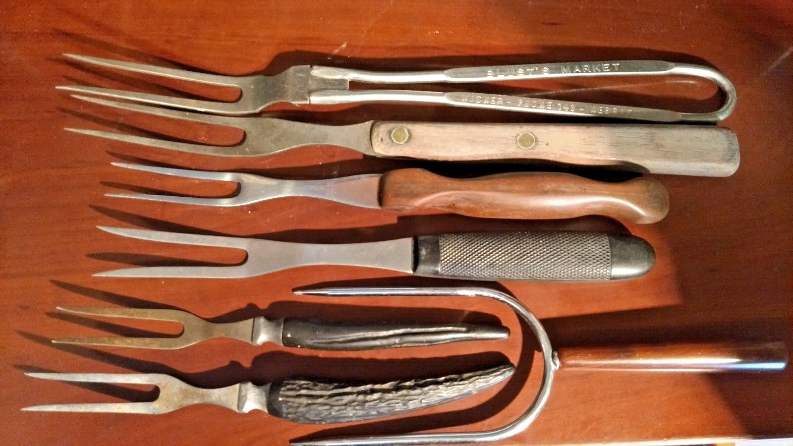 7 Vintage Antique Serving Forks  (Lot of 7)