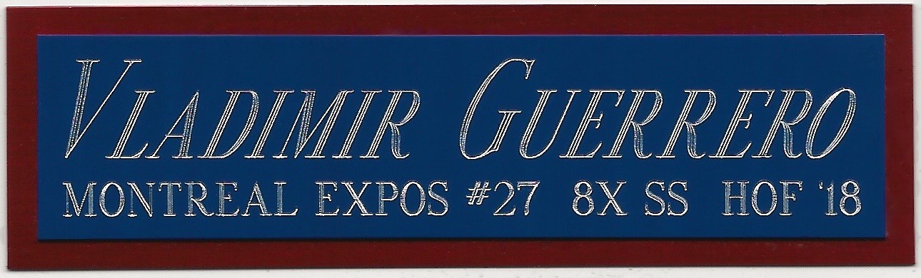 VLADIMIR GUERRERO MONTREAL EXPOS NAMEPLATE FO AUTOGRAPHED Signed BASEBALL JERSEY