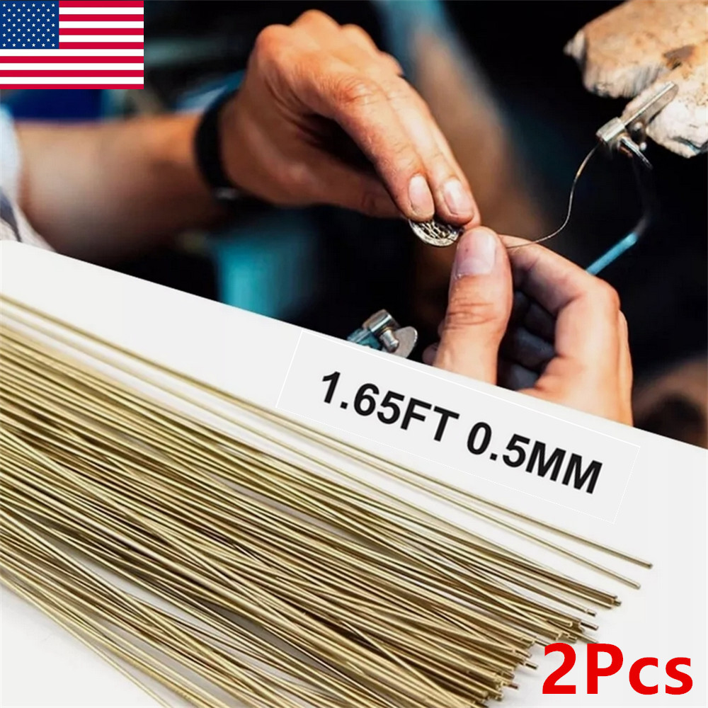 2Pcs 1.64ft Welding Rods Gold Soldering Wire Soldering Rods For Jewelry Repair