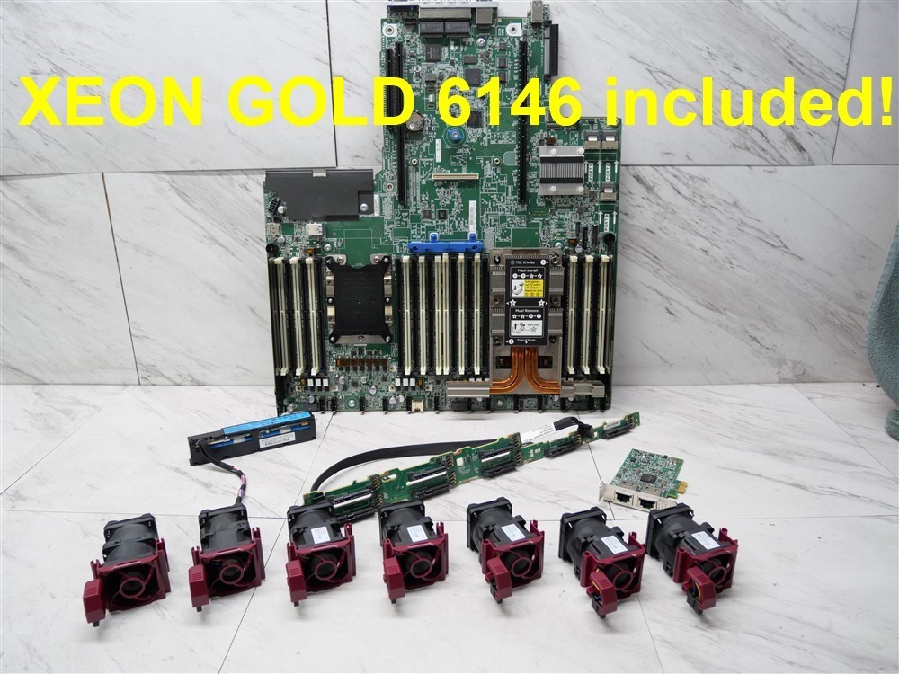 HPE Proliant DL360 G10 875552-001 MOTHERBOARD Kit w/ XEON GOLD 6146 CPU & Fans!