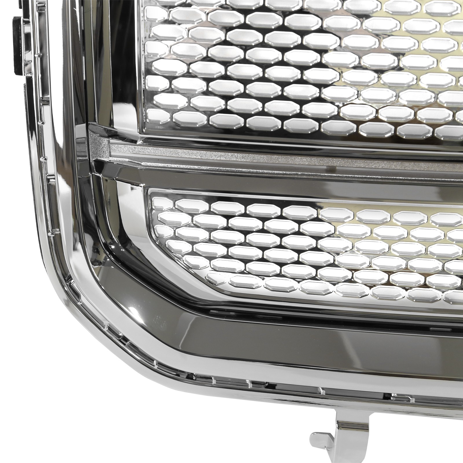 Chrome Front Upper Bumper Grille For 2013-2016 GMC Acadia Denali Style